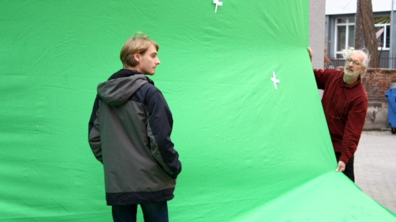 Skúška greenscreenu prvého ročníka 2013