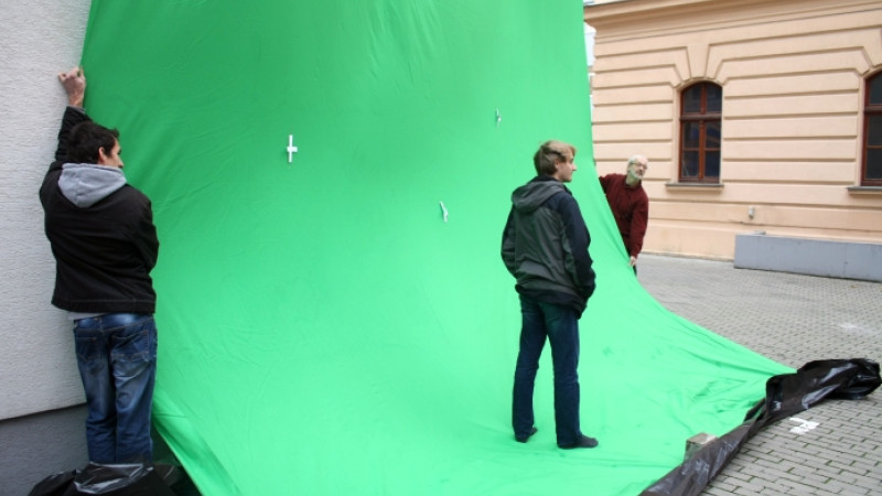 Skúška greenscreenu prvého ročníka 2013